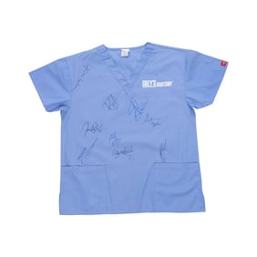 GREY'S ANATOMY (T.V. SERIES, 2005 - PRESENT) - Cast-Autographed Scrub Top