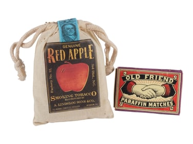 THE HATEFUL EIGHT (2015) - Red Apple Smoking Tobacco Bag & Match Box