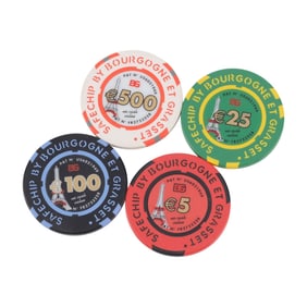 JAMES BOND: CASINO ROYALE (2006) - Set of Four Body Worlds Exhibition Poker Chips