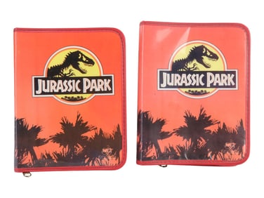JURASSIC PARK (1993) - Pair of Gallimimus Gift Shop Pencil Cases
