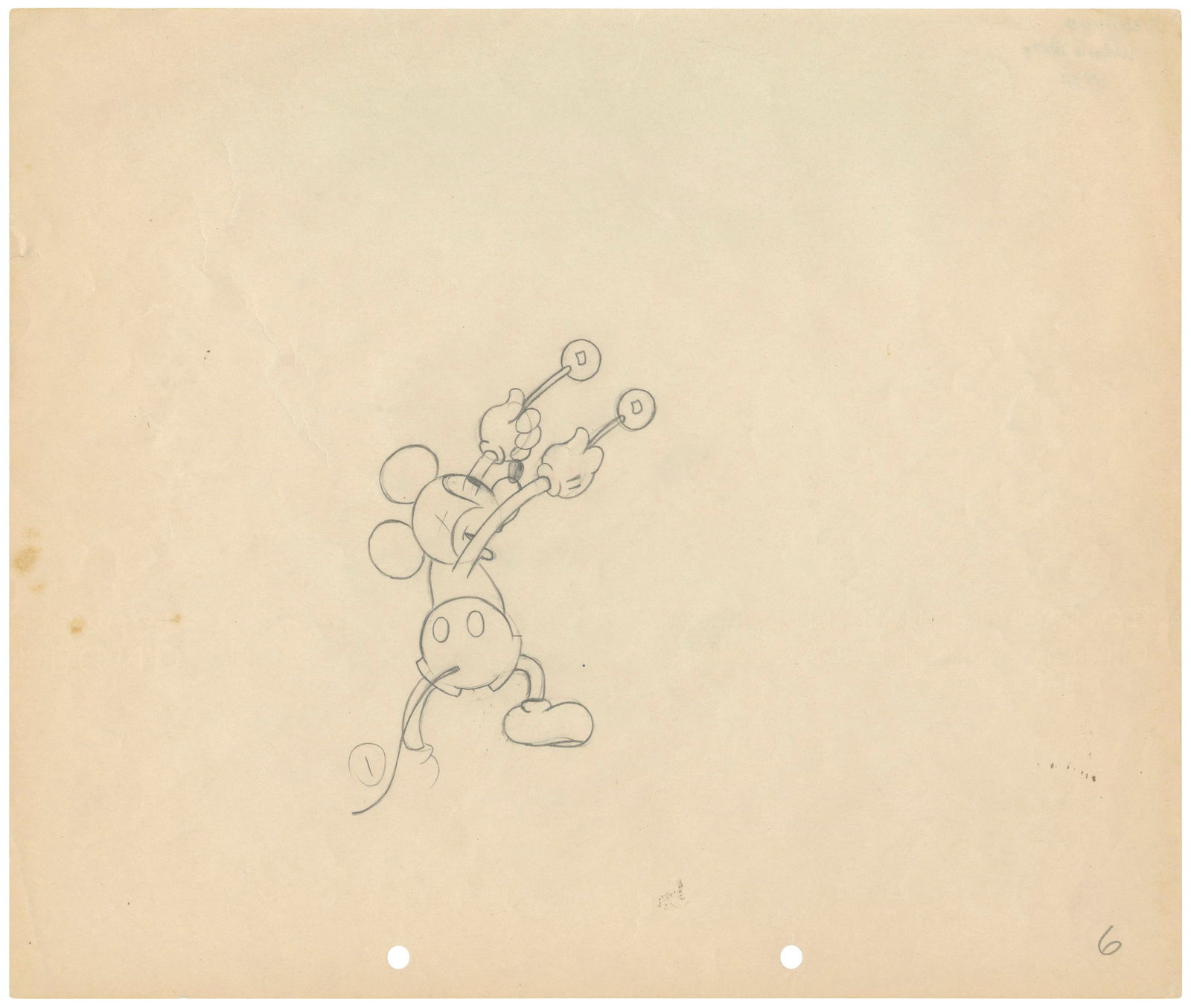 THE WHOOPEE PARTY (1932) - Mickey Mouse Original Production Drawing (1 of 2)
