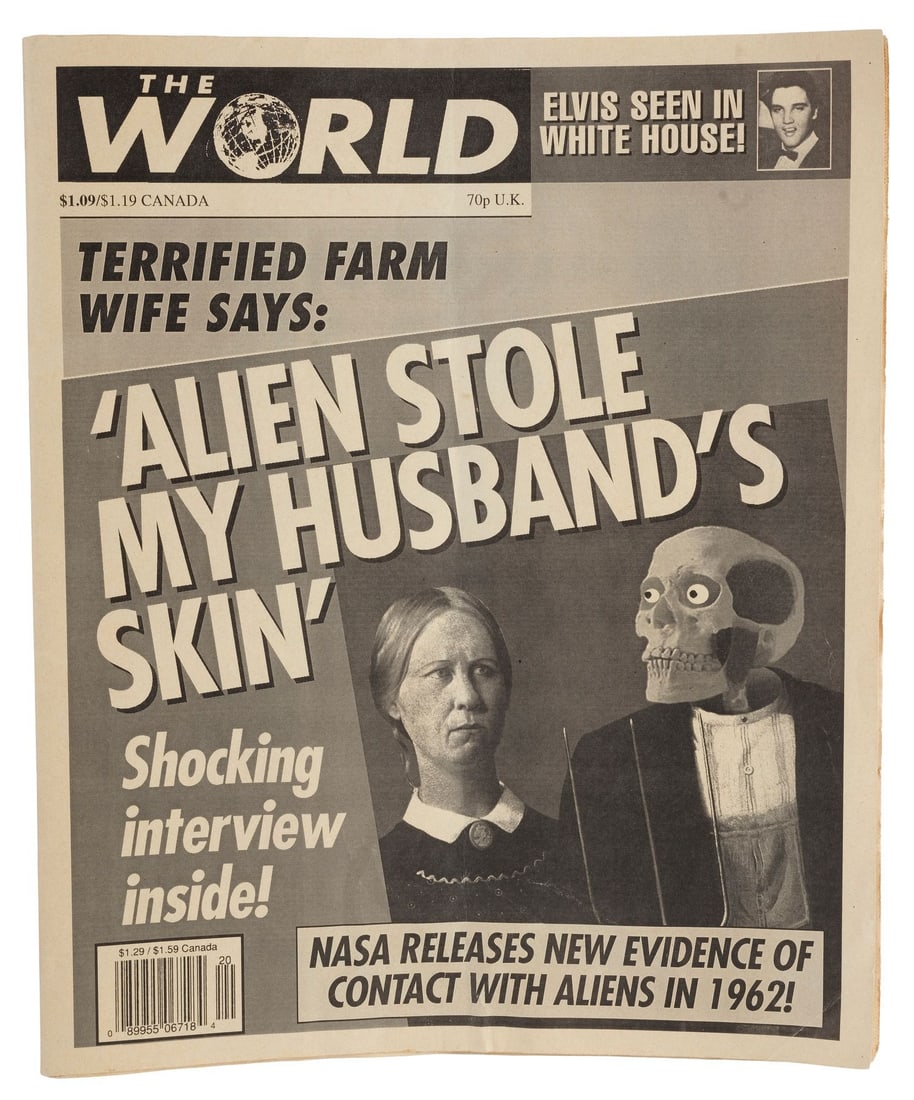 MEN IN BLACK (1997) - Alien Stole My Husband's Skin! The World Tabloid Newspaper (1 of 5)