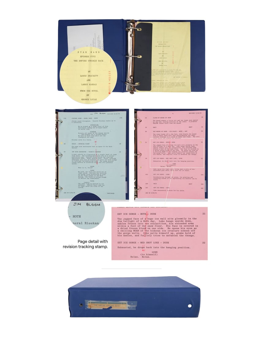 STAR WARS: THE EMPIRE STRIKES BACK (1980) - Jim Bloom's Production-Used Fifth Draft Screenplay: STAR WARS: THE EMPIRE STRIKES BACK (1980) - Jim Bloom's Production-Used Fifth Draft Screenplay - Jim Bloom's production-used fifth draft screenplay from Irvin Kershner's Star Wars: The Empire Strikes