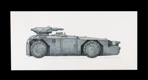 ALIENS (1986) - Hand-Illustrated and Painted "APC" Artwork by John R. Mullaney, 2019