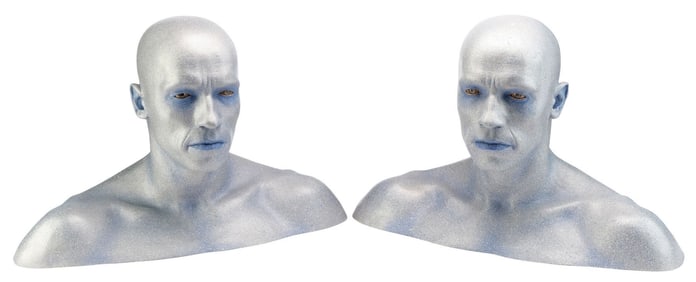 BATMAN & ROBIN (1997) - Pair of Mr. Freeze (Arnold Schwarzenegger) Busts