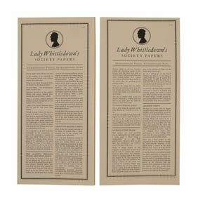 BRIDGERTON (2020-CURRENT, T.V. SERIES) - Pair of Lady Whistledown Society Papers