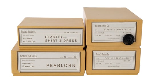 THE CURIOUS CASE OF BENJAMIN BUTTON (2008) - Set of Four Button's Button Company Boxes