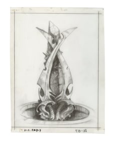 THE DARK CRYSTAL (1982) - Hand-Drawn Harry Lange Trial by Stone Concept Sketch