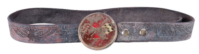 DARK HARVEST (2023) - Sawtooth Jack's (Dustin Ceithamer) Distressed Belt with Corvette Buckle