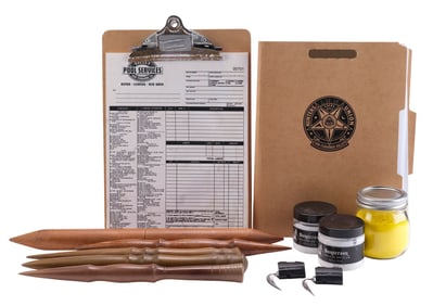 DAYSHIFT (2022) - Collection of Stakes with Union Folder, Pool Services Forms, Sunscreen, and Shower