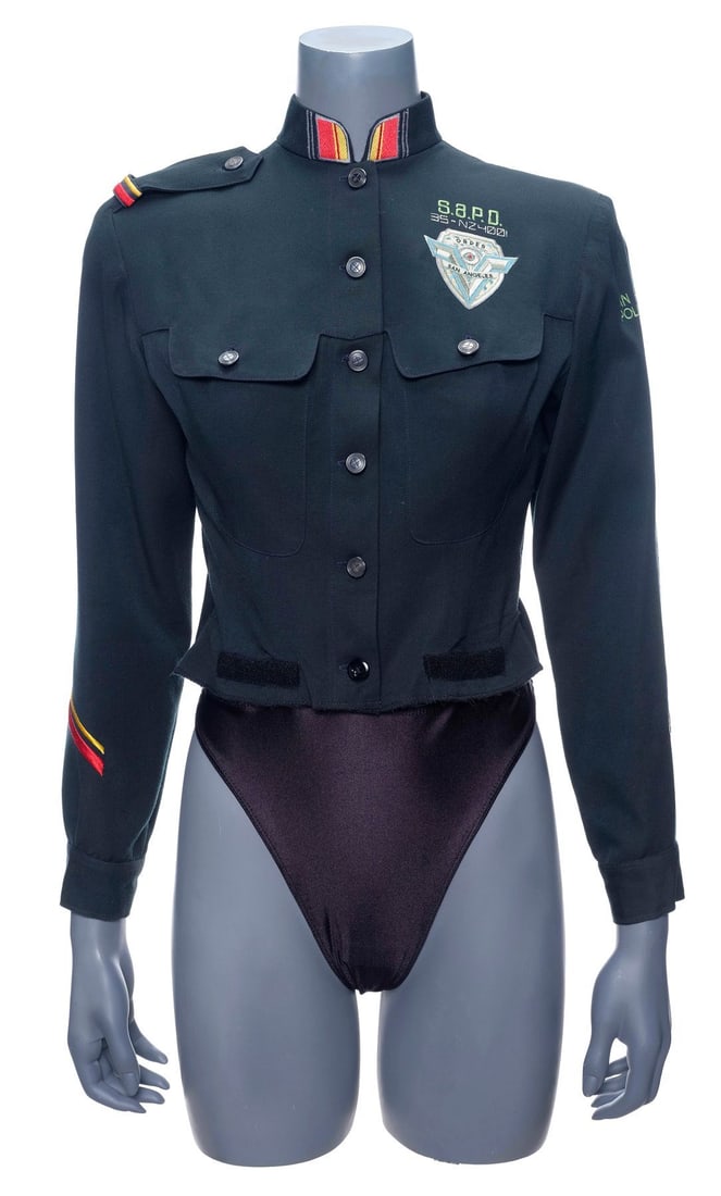 DEMOLITION MAN (1993) - Lenina Huxley's (Sandra Bullock) S.A.P.D. Shirt: DEMOLITION MAN (1993) - Lenina Huxley's (Sandra Bullock) S.A.P.D. Shirt - Lenina Huxley's (Sandra Bullock) S.A.P.D. shirt from Marco Brambilla's Demolition Man. Future San Angeles Police Officer Huxle