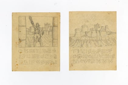 EVIL DEAD II (1987) - Tom Sullivan Collection: Set of Four Hand-Illustrated Tom Sullivan