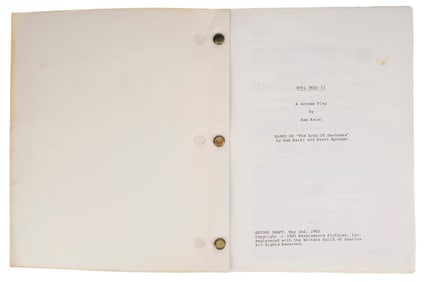 EVIL DEAD II (1987) - Tom Sullivan Collection: Second Draft Script