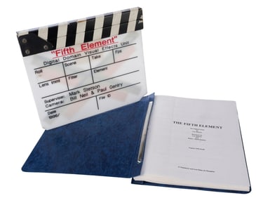 THE FIFTH ELEMENT (1997) - Mark Stetson Collection: VFX Clapperboard and Script