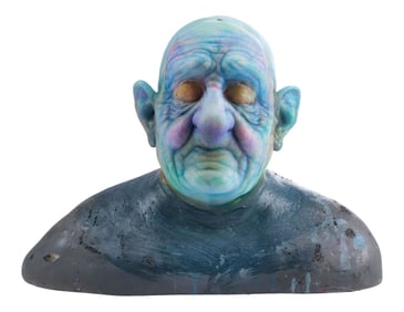 THE HAUNTED MANSION (2023) - Hitchhiking Ghost Gus' (Mike Benitez) Facial Appliance on Head Display