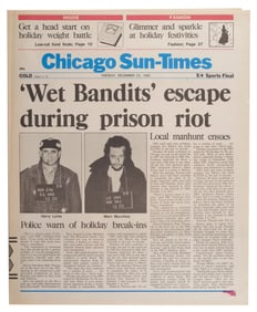 HOME ALONE 2: LOST IN NEW YORK (1992) - Wet Bandits Chicago Sun-Times Newspaper Cover