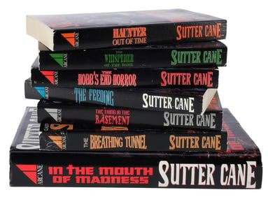 IN THE MOUTH OF MADNESS (1994) - Collection of Sutter Cane's (Jurgen Prochnow) Books