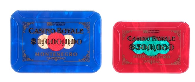 JAMES BOND: CASINO ROYALE (2006) - Pair of Promotional Casino Mini-Plaques