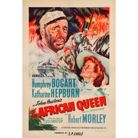 THE AFRICAN QUEEN - British One Sheet (27" x 40"); Country-of-Origin; Very Fine+ on Linen