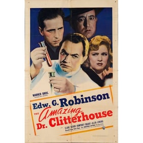 THE AMAZING DR. CLITTERHOUSE - One Sheet (27" x 41"); Fine- Folded