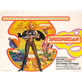 BARBARELLA - Full-Bleed British Quad (40" x 30"); Very Fine- on Linen
