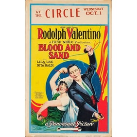 BLOOD AND SAND - Window Card (14" x 22"); From the Donna Hill Collection; Style A, Stone Lithograph;