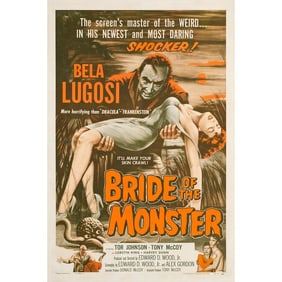BRIDE OF THE MONSTER - One Sheet (27" x 41"); Fine+ on Linen