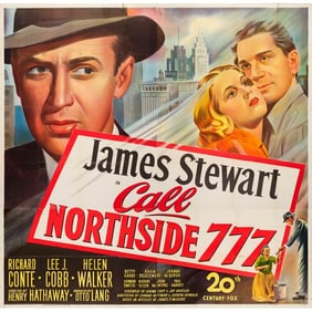 CALL NORTHSIDE 777 - Six Sheet (80" x 80"); Stone Lithograph; Very Fine- Folded