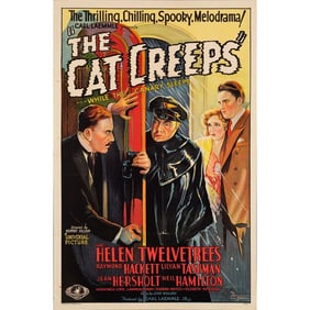 THE CAT CREEPS - One Sheet (27" x 41"); Stone Lithograph; Very Fine Folded