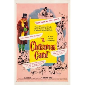 A CHRISTMAS CAROL - One Sheet (27" x 41"); Very Fine- on Linen