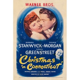 CHRISTMAS IN CONNECTICUT - One Sheet (28" x 41"); Fine- on Linen