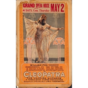 CLEOPATRA - Window Card (14" x 22"); Stone Lithograph; Fine-