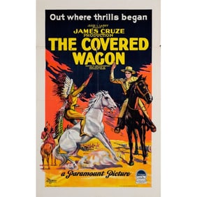 THE COVERED WAGON - One Sheet (27" x 41"); Style B, Stone Lithograph; Fine+ Folded