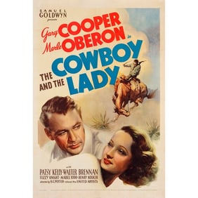 THE COWBOY AND THE LADY - One Sheet (27" x 41"); Fine on Linen