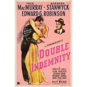 DOUBLE INDEMNITY - One Sheet (27" x 41"); Style A; Very Fine- on Linen