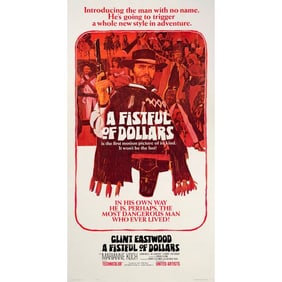 A FISTFUL OF DOLLARS - Three Sheet (41.5" x 79"); Fine+ on Linen