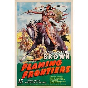 FLAMING FRONTIERS - One Sheet (27" x 41"); All-Serial Style; Very Fine- on Linen