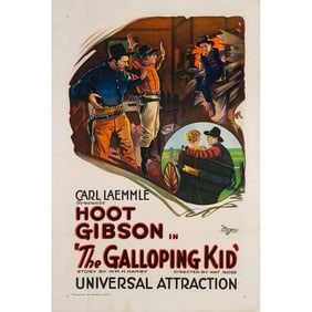 THE GALLOPING KID - One Sheet (28" x 41"); Stone Lithograph; Very Fine on Linen