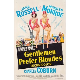 GENTLEMEN PREFER BLONDES - One Sheet (27" x 41"); Fine+ on Linen