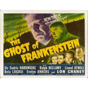THE GHOST OF FRANKENSTEIN - Title Lobby Card (11" x 14"); Very Fine-