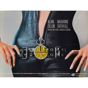 GIRL ON A MOTORCYCLE - Full-Bleed British Quad (40" x 30"); Country-of-Origin, Style B; Very Fine