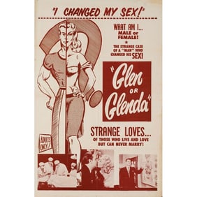 GLEN OR GLENDA - One Sheet (27" x 41"); Fine+ Folded