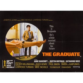THE GRADUATE - Full-Bleed British Quad (40" x 30"); First Release; Very Fine Folded