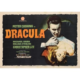 HORROR OF DRACULA - Horizontal Spanish One Sheet (39" x 28"); Very Fine- on Linen