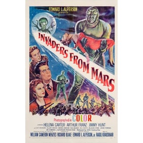 INVADERS FROM MARS - One Sheet (27" x 41"); Fine+ on Linen