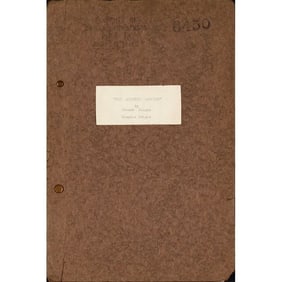 THE INVISIBLE RAY - Film Treatment (9" x 14"); Written by Howard Higgin and Douglas Hodges; Very