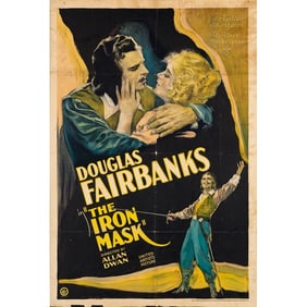 THE IRON MASK - One Sheet (27" x 40"); Stone Lithograph; Very Good on Board