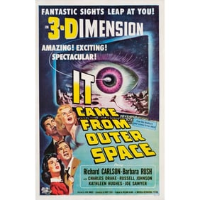 IT CAME FROM OUTER SPACE - One Sheet (27" x 42"); 3D Style; Very Fine+ on Linen