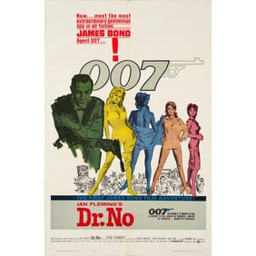 JAMES BOND: DR. NO - One Sheet (27" x 41"); Yellow Smoke Style; Very Fine+ Folded