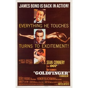 JAMES BOND: GOLDFINGER - One Sheet (27" x 42"); Very Fine on Linen